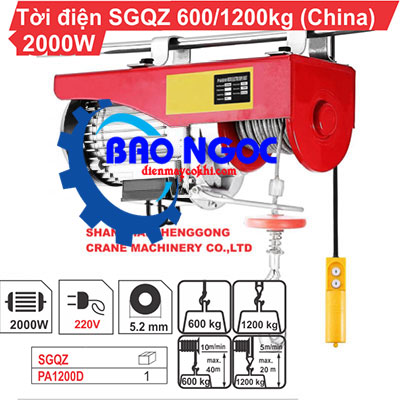 Máy tời điện SGQZ PA 1200