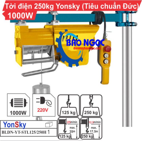 Máy tời điện Yonsky BLDN-YT-STL125/250H - Máy tời điện