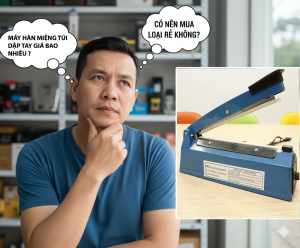 giá máy hàn miệng túi dập tay